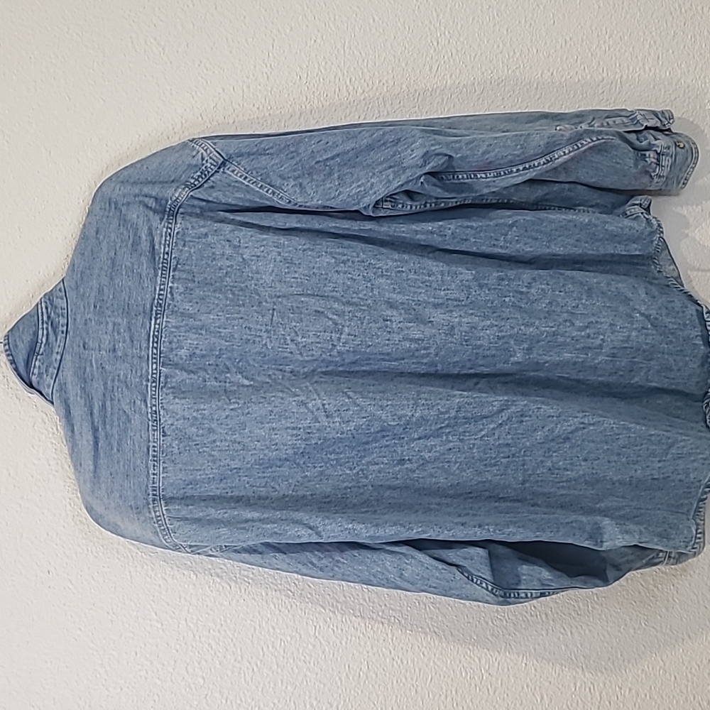 Vintage GAP denim shirt oversized distressed XXL - Picture 12 of 13